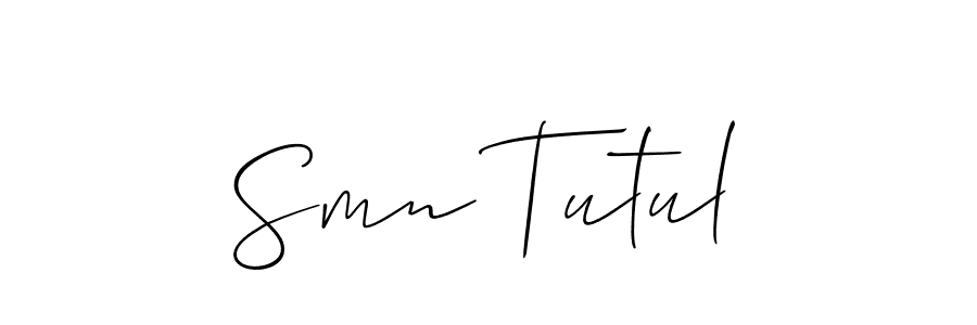 if you are searching for the best signature style for your name Smn Tutul. so please give up your signature search. here we have designed multiple signature styles  using Allison_Script. Smn Tutul signature style 2 images and pictures png