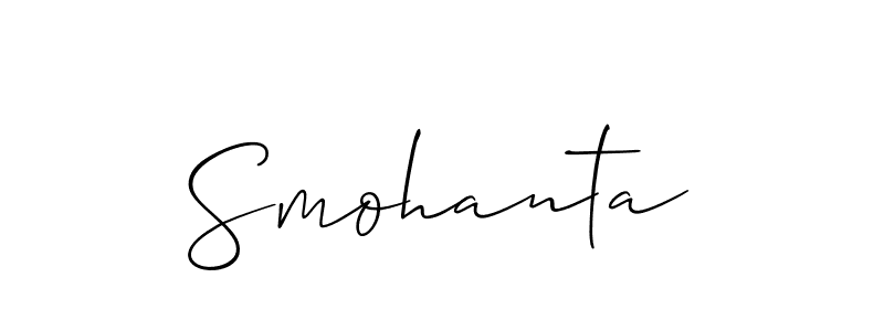 How to make Smohanta signature? Allison_Script is a professional autograph style. Create handwritten signature for Smohanta name. Smohanta signature style 2 images and pictures png
