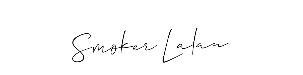 How to Draw Smoker Lalan signature style? Allison_Script is a latest design signature styles for name Smoker Lalan. Smoker Lalan signature style 2 images and pictures png