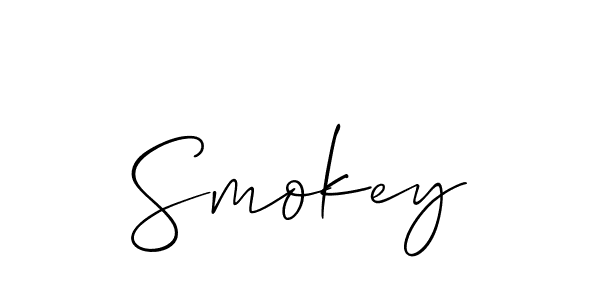 Create a beautiful signature design for name Smokey. With this signature (Allison_Script) fonts, you can make a handwritten signature for free. Smokey signature style 2 images and pictures png
