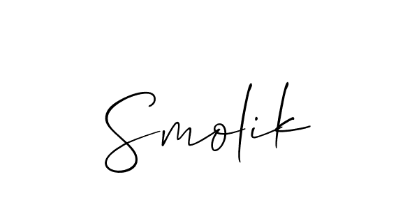 Also You can easily find your signature by using the search form. We will create Smolik name handwritten signature images for you free of cost using Allison_Script sign style. Smolik signature style 2 images and pictures png