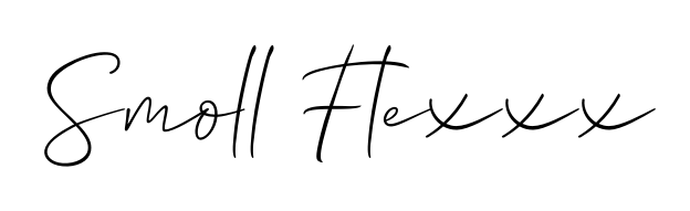 Practice writing Smoll Flexxx with the flow of Allison_Script lettering. A fantastic source of inspiration for developing your personal signature style. Smoll Flexxx signature style 2 images and pictures png