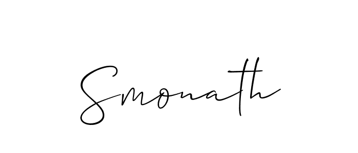 You should practise on your own different ways (Allison_Script) to write your name (Smonath) in signature. don't let someone else do it for you. Smonath signature style 2 images and pictures png