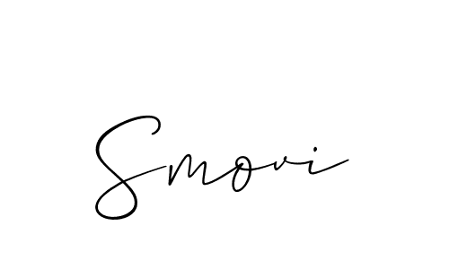 How to make Smovi signature? Allison_Script is a professional autograph style. Create handwritten signature for Smovi name. Smovi signature style 2 images and pictures png