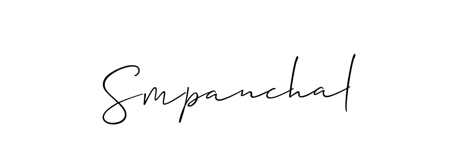 Design your own signature with our free online signature maker. With this signature software, you can create a handwritten (Allison_Script) signature for name Smpanchal. Smpanchal signature style 2 images and pictures png