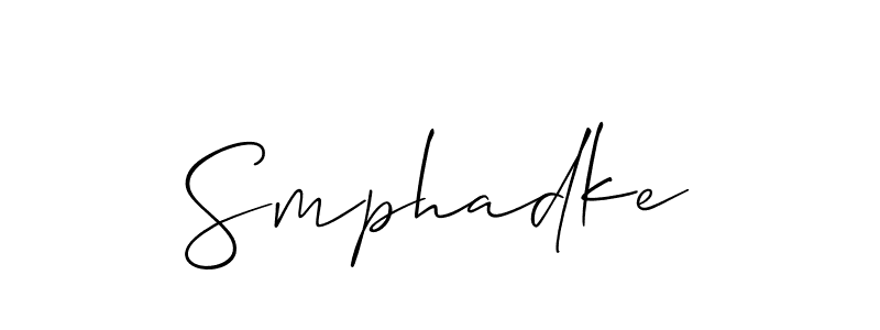 if you are searching for the best signature style for your name Smphadke. so please give up your signature search. here we have designed multiple signature styles  using Allison_Script. Smphadke signature style 2 images and pictures png