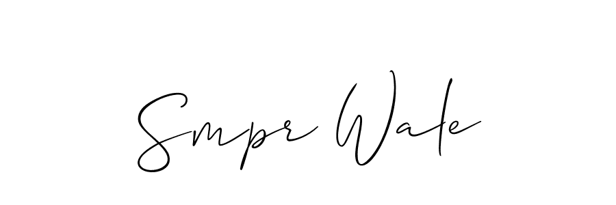 You should practise on your own different ways (Allison_Script) to write your name (Smpr Wale) in signature. don't let someone else do it for you. Smpr Wale signature style 2 images and pictures png