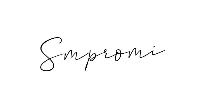 Create a beautiful signature design for name Smpromi. With this signature (Allison_Script) fonts, you can make a handwritten signature for free. Smpromi signature style 2 images and pictures png