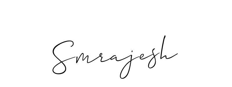 How to make Smrajesh signature? Allison_Script is a professional autograph style. Create handwritten signature for Smrajesh name. Smrajesh signature style 2 images and pictures png