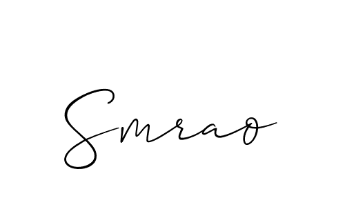 Allison_Script is a professional signature style that is perfect for those who want to add a touch of class to their signature. It is also a great choice for those who want to make their signature more unique. Get Smrao name to fancy signature for free. Smrao signature style 2 images and pictures png