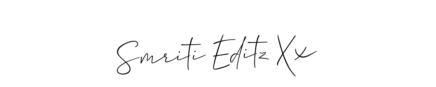 How to Draw Smriti Editz Xx signature style? Allison_Script is a latest design signature styles for name Smriti Editz Xx. Smriti Editz Xx signature style 2 images and pictures png