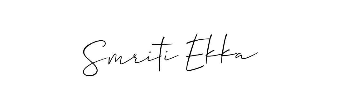 Make a beautiful signature design for name Smriti Ekka. With this signature (Allison_Script) style, you can create a handwritten signature for free. Smriti Ekka signature style 2 images and pictures png