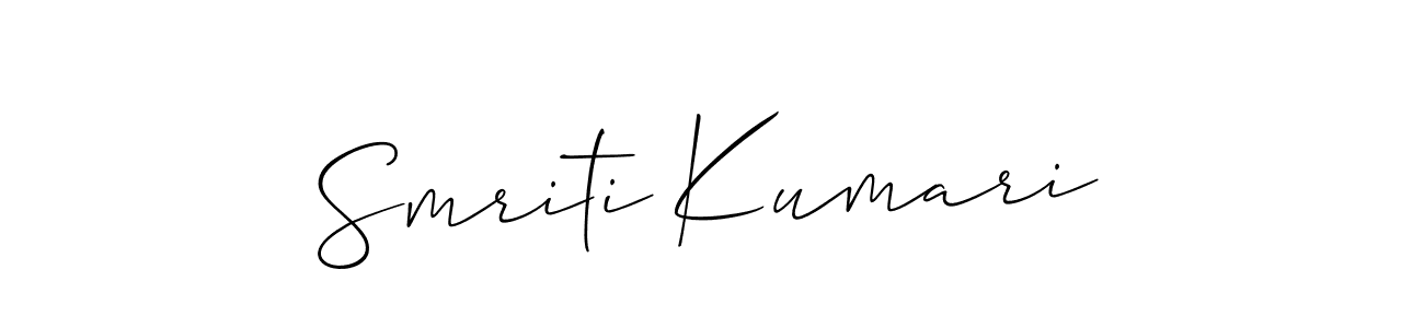 How to make Smriti Kumari signature? Allison_Script is a professional autograph style. Create handwritten signature for Smriti Kumari name. Smriti Kumari signature style 2 images and pictures png