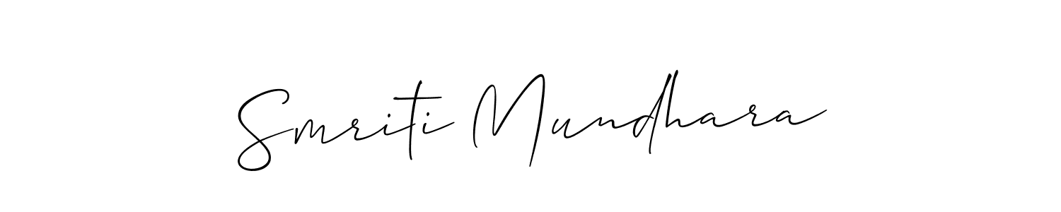 Similarly Allison_Script is the best handwritten signature design. Signature creator online .You can use it as an online autograph creator for name Smriti Mundhara. Smriti Mundhara signature style 2 images and pictures png