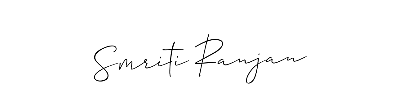 How to make Smriti Ranjan name signature. Use Allison_Script style for creating short signs online. This is the latest handwritten sign. Smriti Ranjan signature style 2 images and pictures png