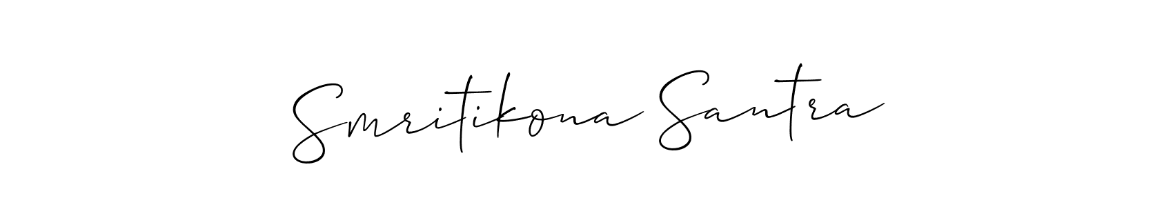 You can use this online signature creator to create a handwritten signature for the name Smritikona Santra. This is the best online autograph maker. Smritikona Santra signature style 2 images and pictures png