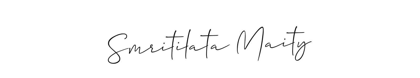 Also we have Smritilata Maity name is the best signature style. Create professional handwritten signature collection using Allison_Script autograph style. Smritilata Maity signature style 2 images and pictures png