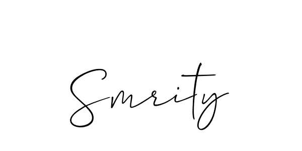 Design your own signature with our free online signature maker. With this signature software, you can create a handwritten (Allison_Script) signature for name Smrity. Smrity signature style 2 images and pictures png