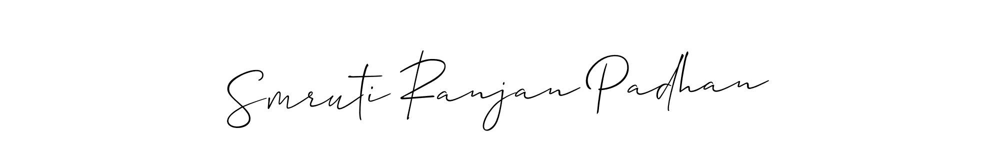 Use a signature maker to create a handwritten signature online. With this signature software, you can design (Allison_Script) your own signature for name Smruti Ranjan Padhan. Smruti Ranjan Padhan signature style 2 images and pictures png