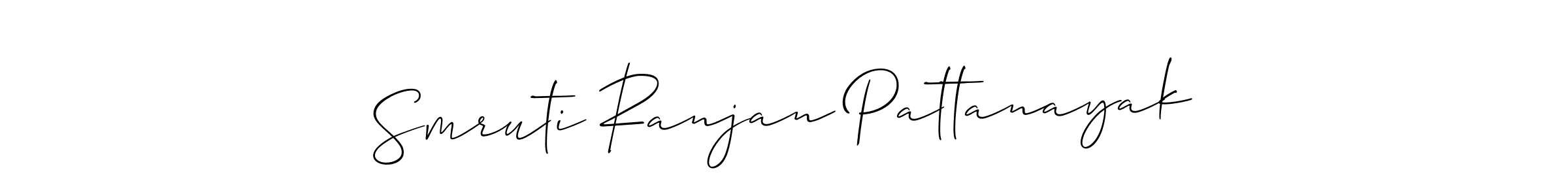 Create a beautiful signature design for name Smruti Ranjan Pattanayak. With this signature (Allison_Script) fonts, you can make a handwritten signature for free. Smruti Ranjan Pattanayak signature style 2 images and pictures png
