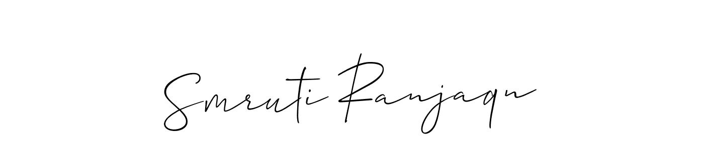 Create a beautiful signature design for name Smruti Ranjaqn. With this signature (Allison_Script) fonts, you can make a handwritten signature for free. Smruti Ranjaqn signature style 2 images and pictures png