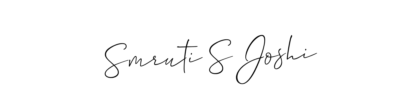 Once you've used our free online signature maker to create your best signature Allison_Script style, it's time to enjoy all of the benefits that Smruti S Joshi name signing documents. Smruti S Joshi signature style 2 images and pictures png