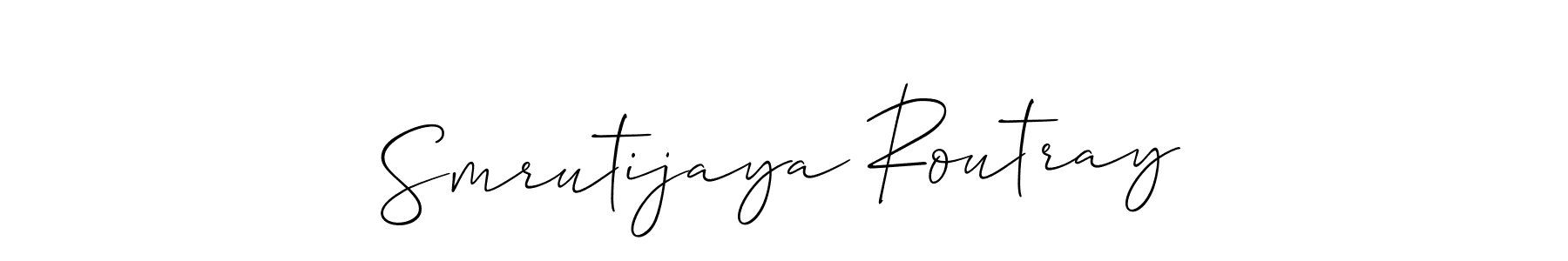 How to make Smrutijaya Routray signature? Allison_Script is a professional autograph style. Create handwritten signature for Smrutijaya Routray name. Smrutijaya Routray signature style 2 images and pictures png