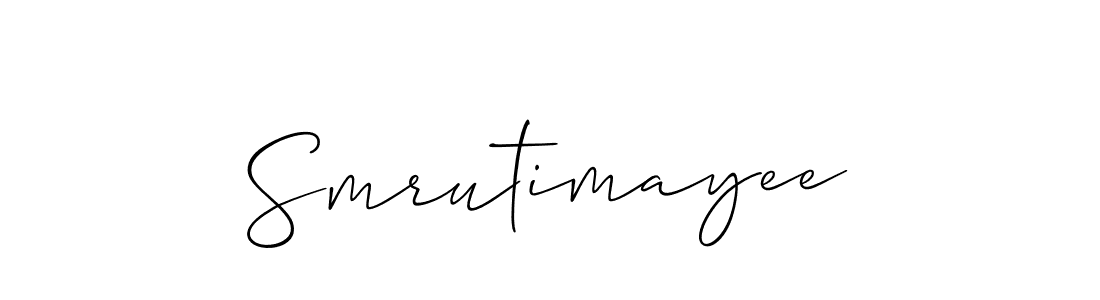 Smrutimayee stylish signature style. Best Handwritten Sign (Allison_Script) for my name. Handwritten Signature Collection Ideas for my name Smrutimayee. Smrutimayee signature style 2 images and pictures png