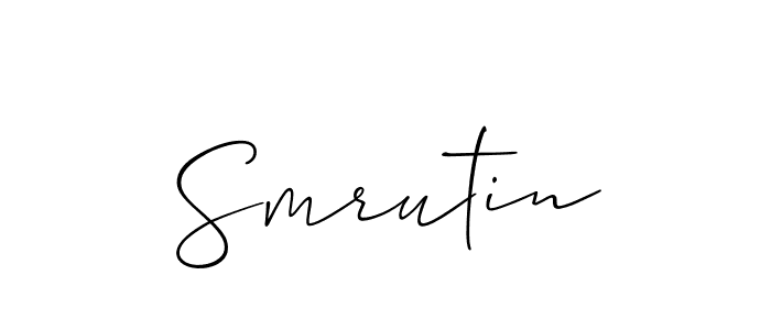 Make a beautiful signature design for name Smrutin. With this signature (Allison_Script) style, you can create a handwritten signature for free. Smrutin signature style 2 images and pictures png