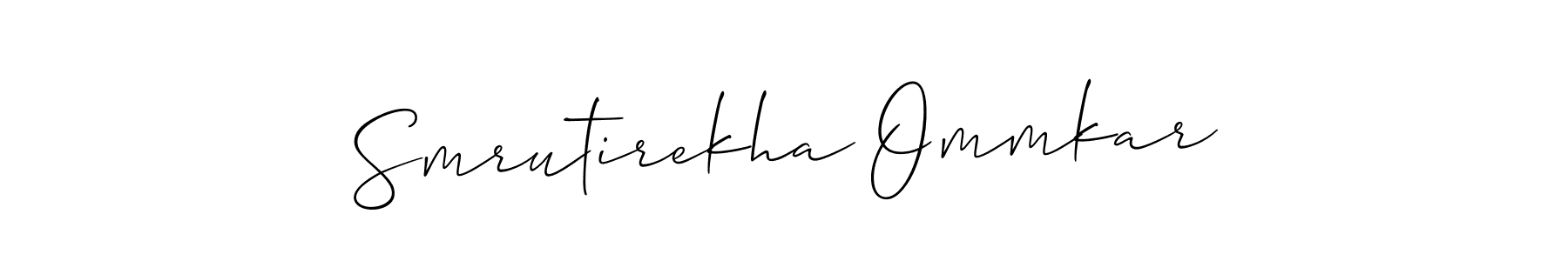 The best way (Allison_Script) to make a short signature is to pick only two or three words in your name. The name Smrutirekha Ommkar include a total of six letters. For converting this name. Smrutirekha Ommkar signature style 2 images and pictures png