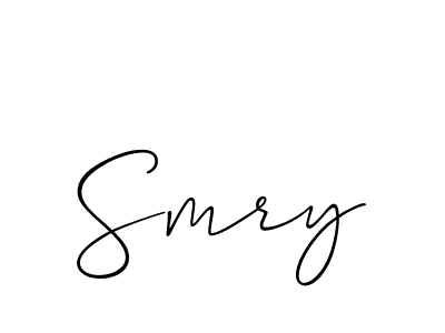 if you are searching for the best signature style for your name Smry. so please give up your signature search. here we have designed multiple signature styles  using Allison_Script. Smry signature style 2 images and pictures png