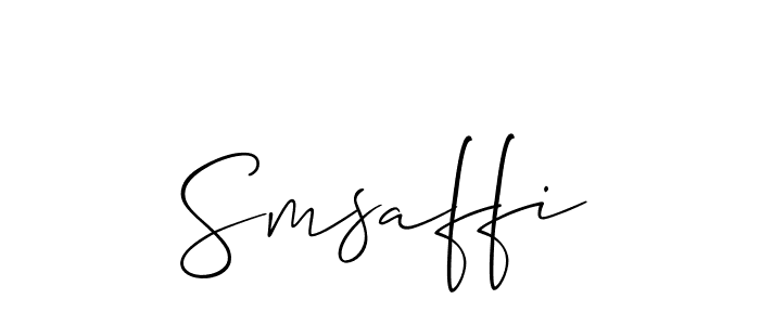 How to make Smsaffi name signature. Use Allison_Script style for creating short signs online. This is the latest handwritten sign. Smsaffi signature style 2 images and pictures png