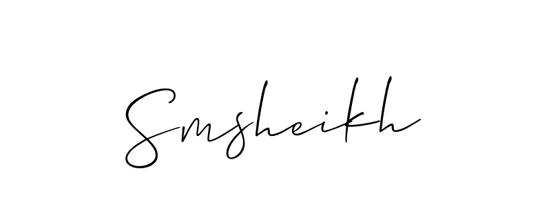 if you are searching for the best signature style for your name Smsheikh. so please give up your signature search. here we have designed multiple signature styles  using Allison_Script. Smsheikh signature style 2 images and pictures png