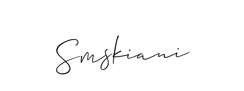 Best and Professional Signature Style for Smskiani. Allison_Script Best Signature Style Collection. Smskiani signature style 2 images and pictures png