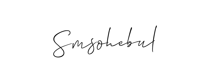 How to make Smsohebul signature? Allison_Script is a professional autograph style. Create handwritten signature for Smsohebul name. Smsohebul signature style 2 images and pictures png