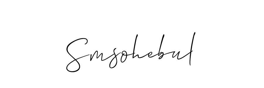 How to make Smsohebul name signature. Use Allison_Script style for creating short signs online. This is the latest handwritten sign. Smsohebul signature style 2 images and pictures png