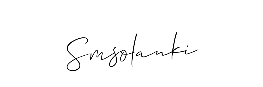It looks lik you need a new signature style for name Smsolanki. Design unique handwritten (Allison_Script) signature with our free signature maker in just a few clicks. Smsolanki signature style 2 images and pictures png