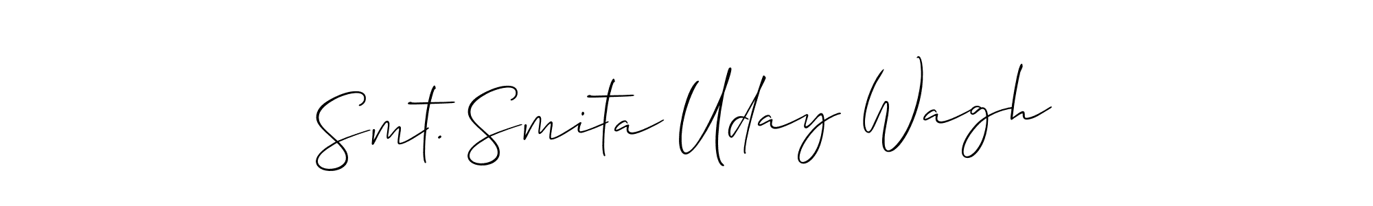 Create a beautiful signature design for name Smt. Smita Uday Wagh. With this signature (Allison_Script) fonts, you can make a handwritten signature for free. Smt. Smita Uday Wagh signature style 2 images and pictures png