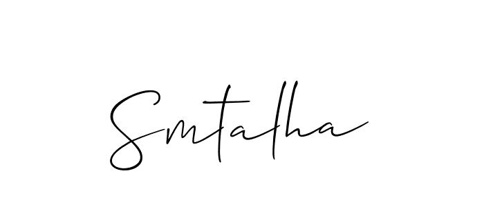 Similarly Allison_Script is the best handwritten signature design. Signature creator online .You can use it as an online autograph creator for name Smtalha. Smtalha signature style 2 images and pictures png