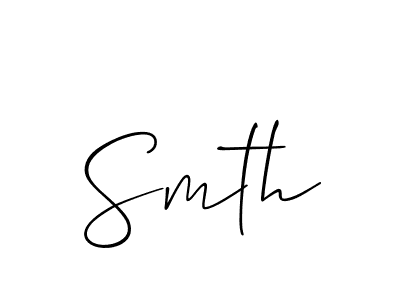 The best way (Allison_Script) to make a short signature is to pick only two or three words in your name. The name Smth include a total of six letters. For converting this name. Smth signature style 2 images and pictures png
