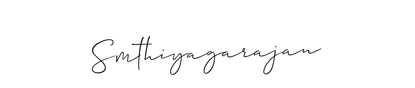 This is the best signature style for the Smthiyagarajan name. Also you like these signature font (Allison_Script). Mix name signature. Smthiyagarajan signature style 2 images and pictures png