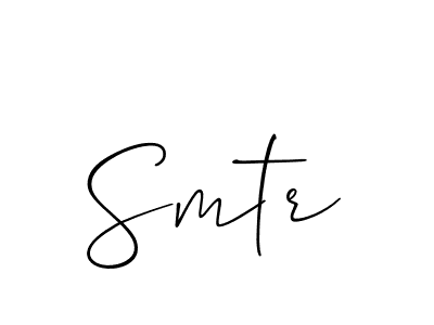 Use a signature maker to create a handwritten signature online. With this signature software, you can design (Allison_Script) your own signature for name Smtr. Smtr signature style 2 images and pictures png