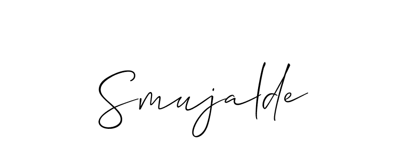 Once you've used our free online signature maker to create your best signature Allison_Script style, it's time to enjoy all of the benefits that Smujalde name signing documents. Smujalde signature style 2 images and pictures png
