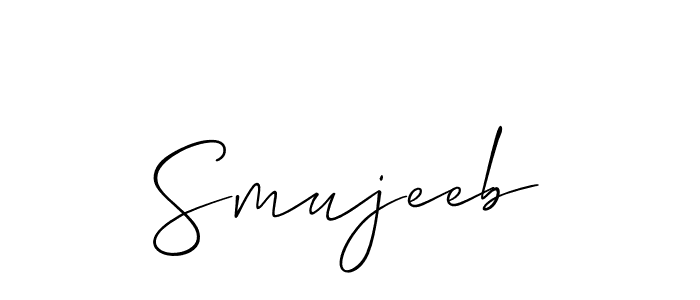 Make a beautiful signature design for name Smujeeb. With this signature (Allison_Script) style, you can create a handwritten signature for free. Smujeeb signature style 2 images and pictures png