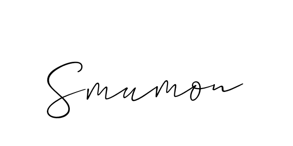 You should practise on your own different ways (Allison_Script) to write your name (Smumon) in signature. don't let someone else do it for you. Smumon signature style 2 images and pictures png