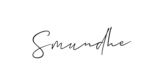 if you are searching for the best signature style for your name Smundhe. so please give up your signature search. here we have designed multiple signature styles  using Allison_Script. Smundhe signature style 2 images and pictures png