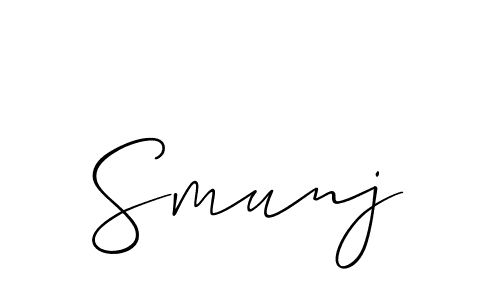Once you've used our free online signature maker to create your best signature Allison_Script style, it's time to enjoy all of the benefits that Smunj name signing documents. Smunj signature style 2 images and pictures png
