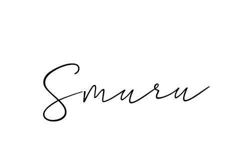 if you are searching for the best signature style for your name Smuru. so please give up your signature search. here we have designed multiple signature styles  using Allison_Script. Smuru signature style 2 images and pictures png