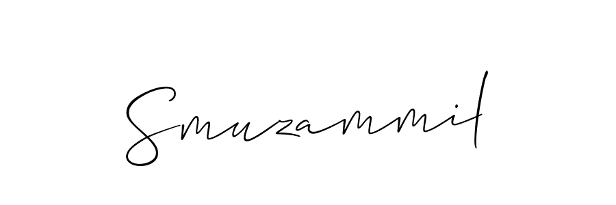 Allison_Script is a professional signature style that is perfect for those who want to add a touch of class to their signature. It is also a great choice for those who want to make their signature more unique. Get Smuzammil name to fancy signature for free. Smuzammil signature style 2 images and pictures png