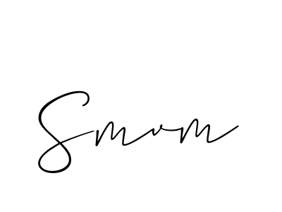 Make a beautiful signature design for name Smvm. With this signature (Allison_Script) style, you can create a handwritten signature for free. Smvm signature style 2 images and pictures png